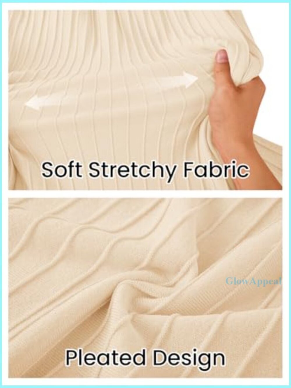 Sleeveless Fringe Ribbed Knit Midi Dress A-Line Casual Business Work - Picture 5 of 7